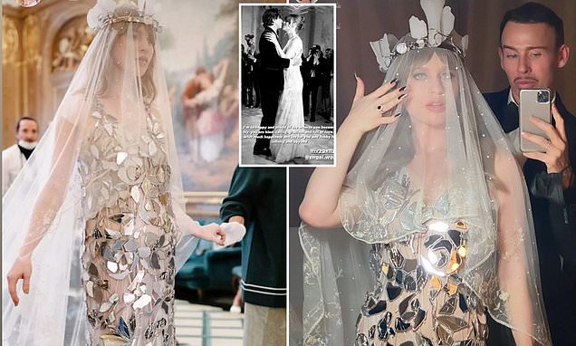 Access here alternative investment news about Heiress Ivy Getty Wears A Bespoke John Galliano Bridal Gown To Marry Photographer Tobias Engel | Daily Mail Online